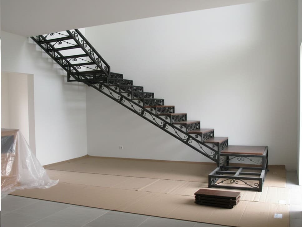 п образная форма металлической лестницы